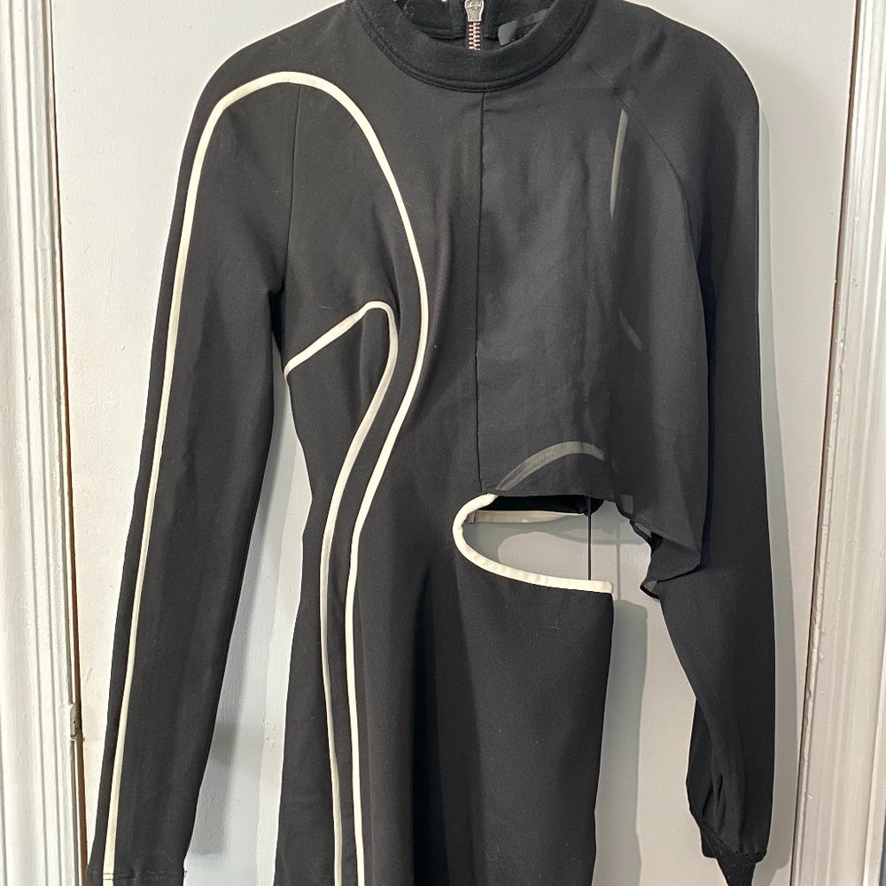 Alexander Wang Sporty Black Bodycon Dress - Size 0 - Picture 2 of 6